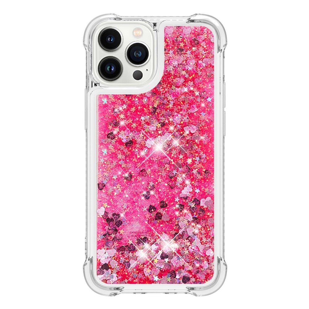 Funda Glitter Powder TPU iPhone 14 Pro Rosado