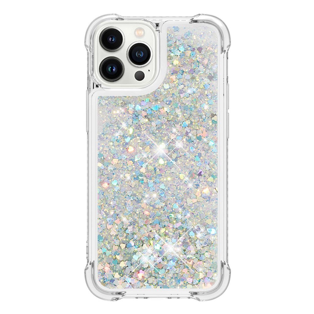 Funda Glitter Powder TPU iPhone 14 Pro Plata