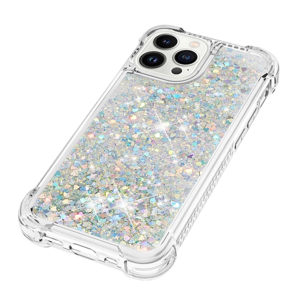 Funda Glitter Powder TPU iPhone 14 Pro Plata
