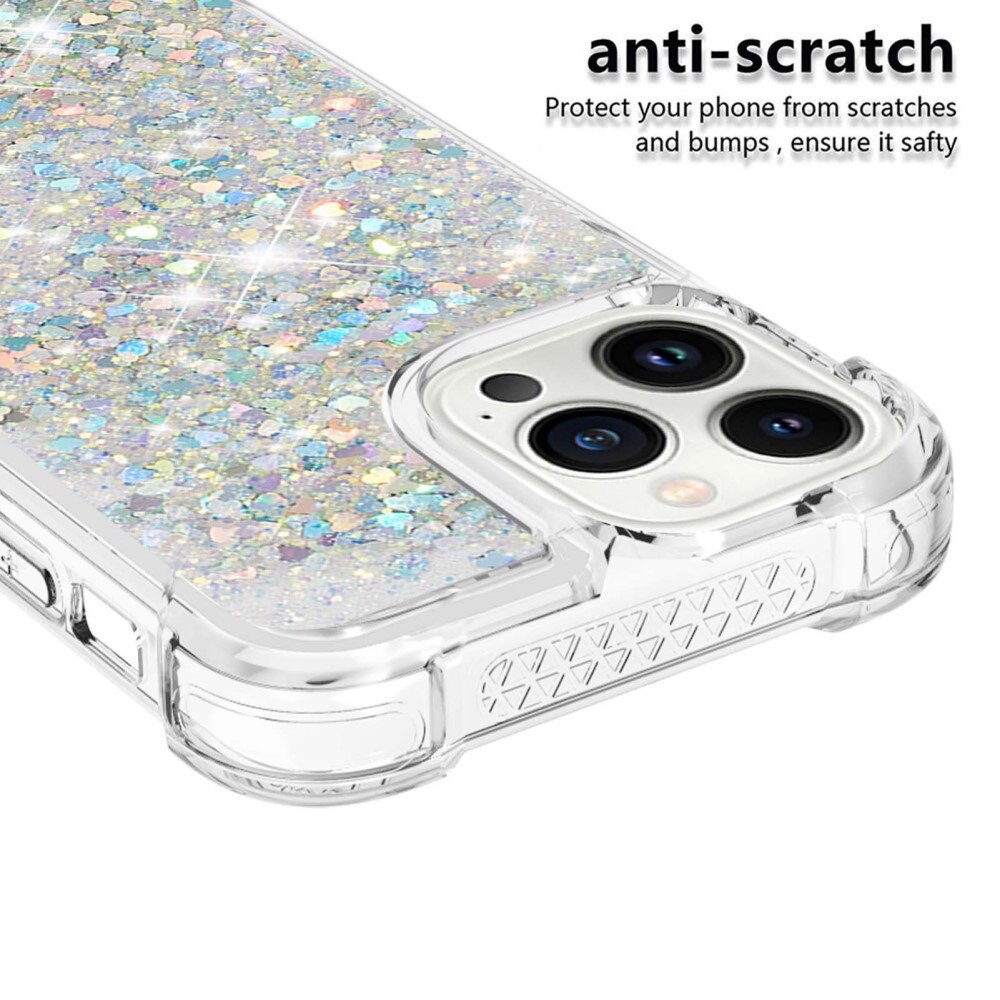 Funda Glitter Powder TPU iPhone 14 Pro Plata