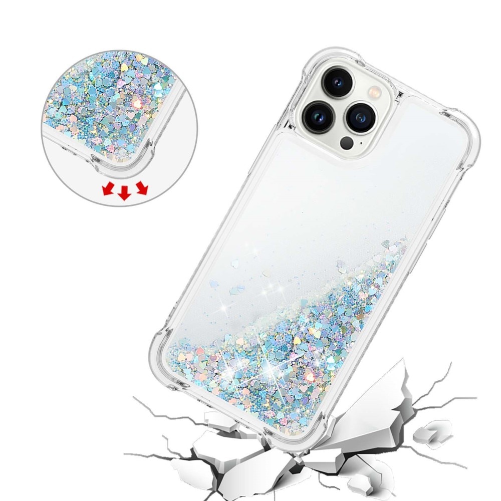 Funda Glitter Powder TPU iPhone 14 Pro Plata