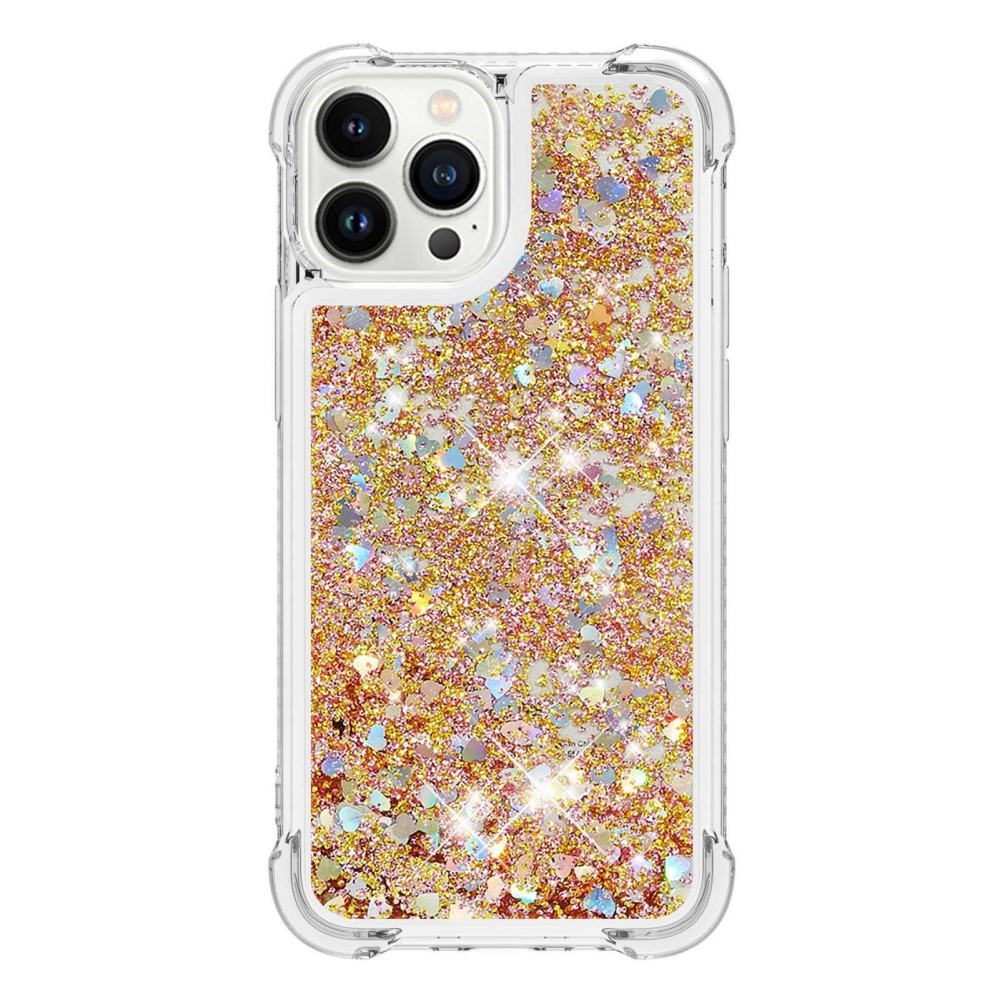Funda Glitter Powder TPU iPhone 14 Pro Oro