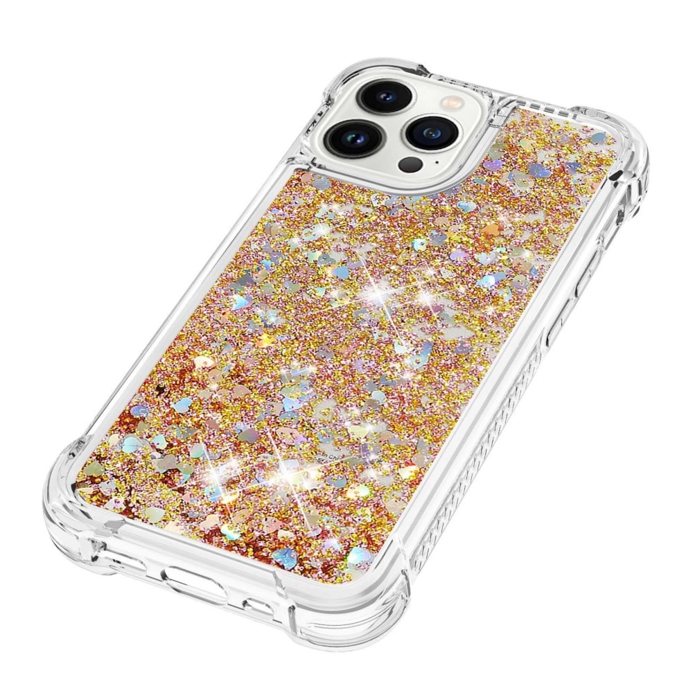 Funda Glitter Powder TPU iPhone 14 Pro Oro