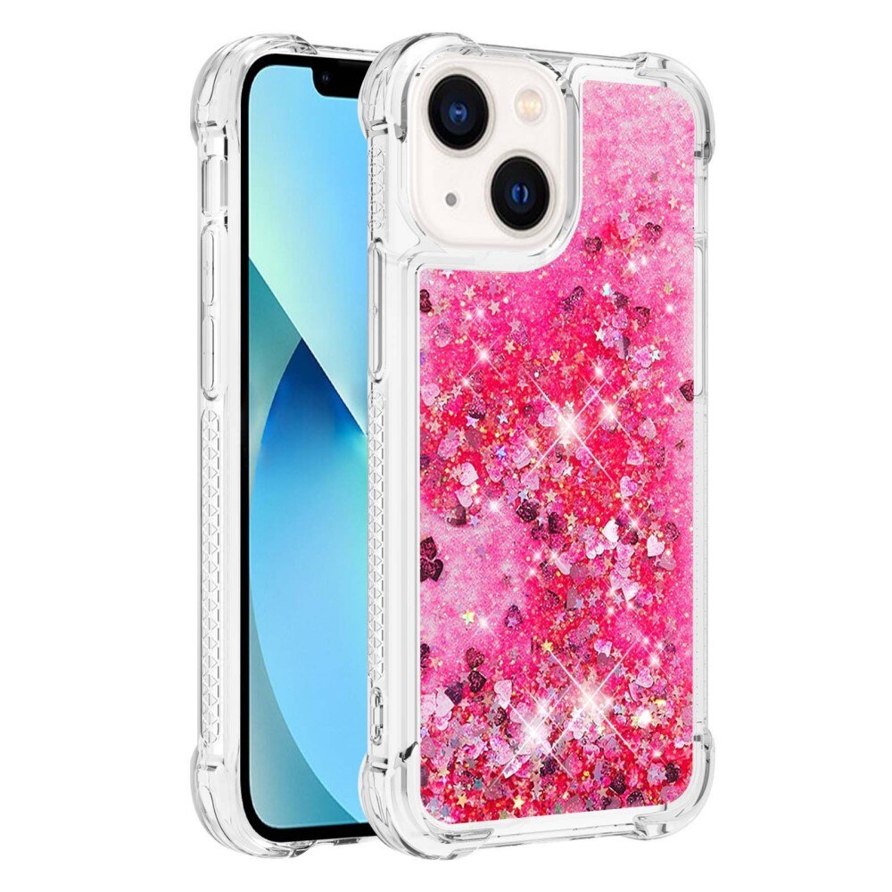 Funda Glitter Powder TPU iPhone 14 Plus Rosado