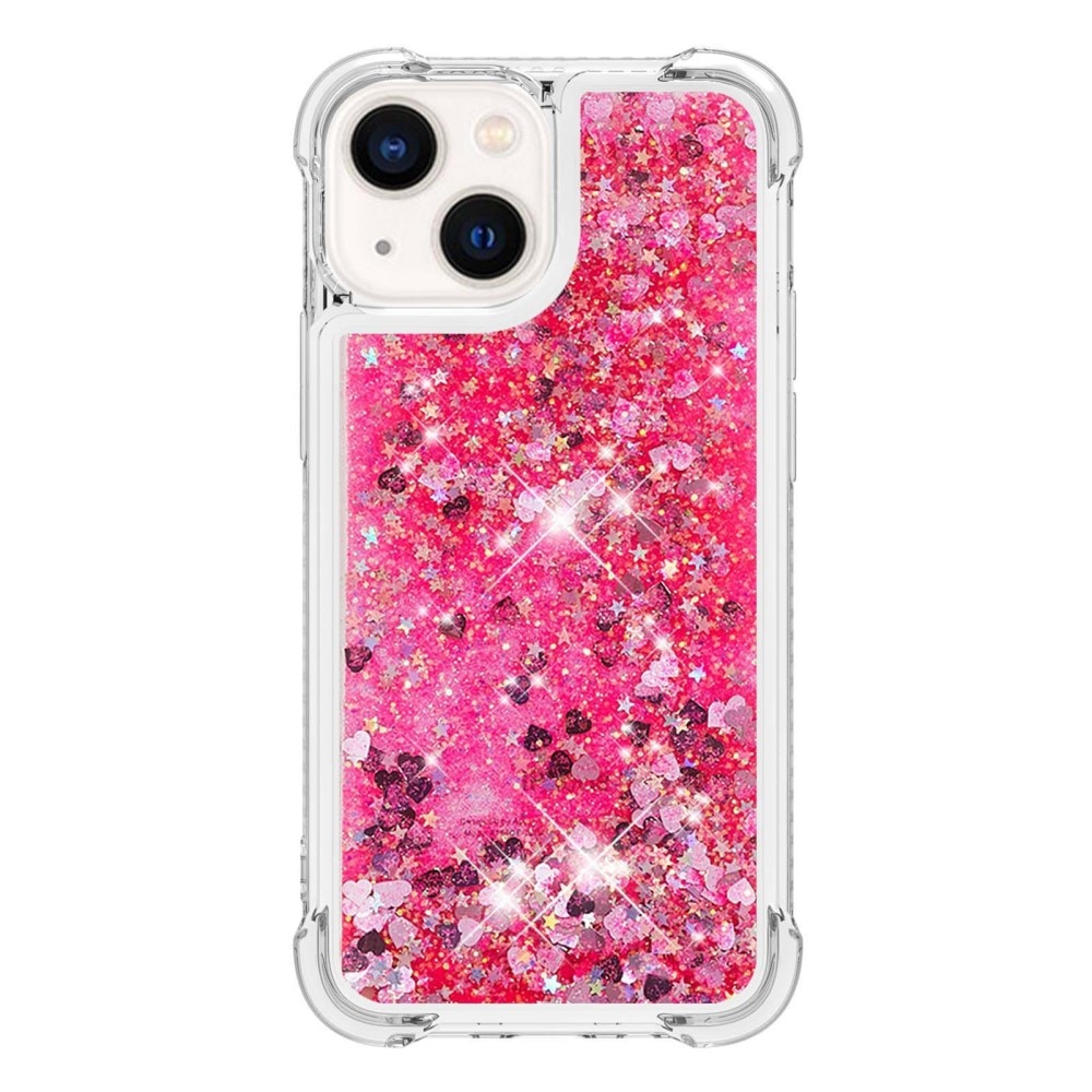 Funda Glitter Powder TPU iPhone 14 Plus Rosado