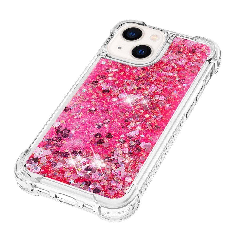 Funda Glitter Powder TPU iPhone 14 Plus Rosado