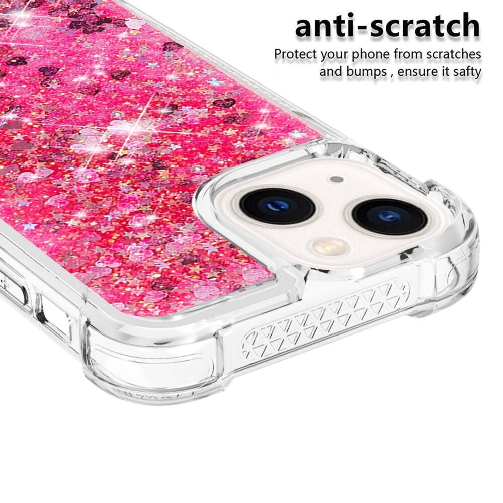 Funda Glitter Powder TPU iPhone 14 Plus Rosado