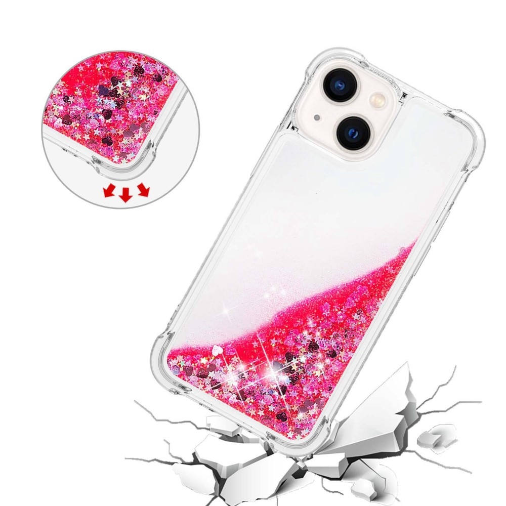 Funda Glitter Powder TPU iPhone 14 Plus Rosado