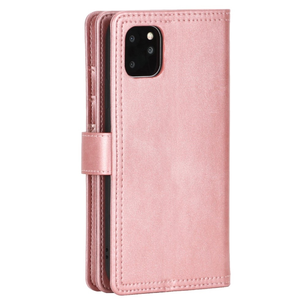 Multi-Slot tipo cartera de cuero iPhone 14 Rosado