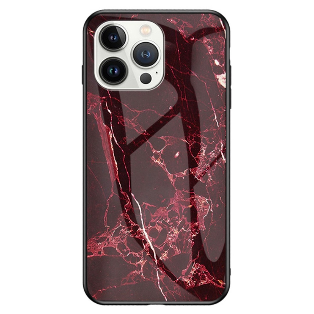 Funda vidrio templado iPhone 14 Pro Max Mármol rojo