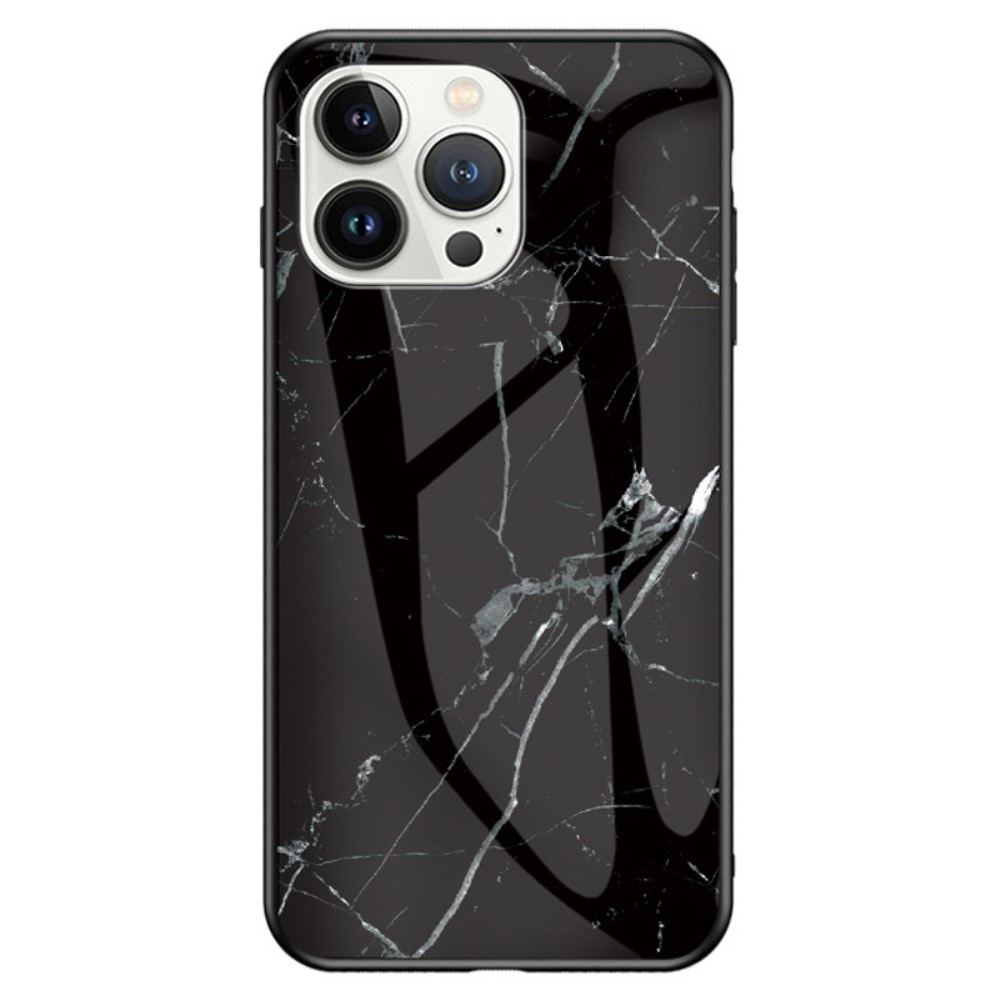 Funda vidrio templado iPhone 14 Pro Mármol negro