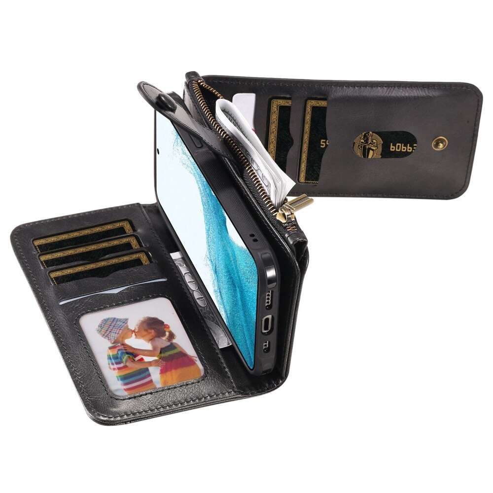 Magnet Leather Multi Wallet Samsung Galaxy S22 Negro