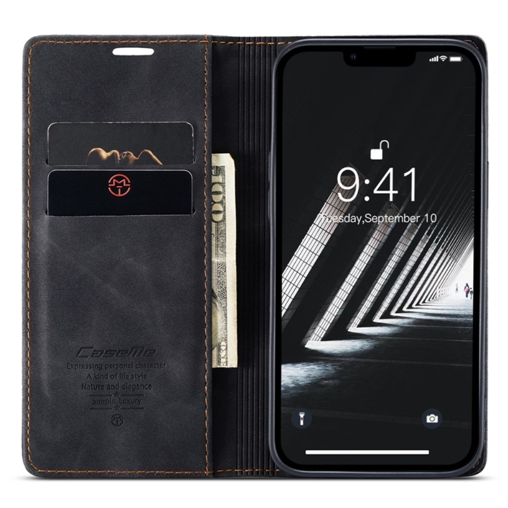 Funda delgada con solapa iPhone 14 Plus Negro