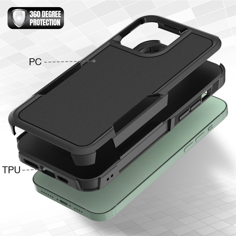 Funda híbrida Off-road iPhone 14 Pro Max, negro