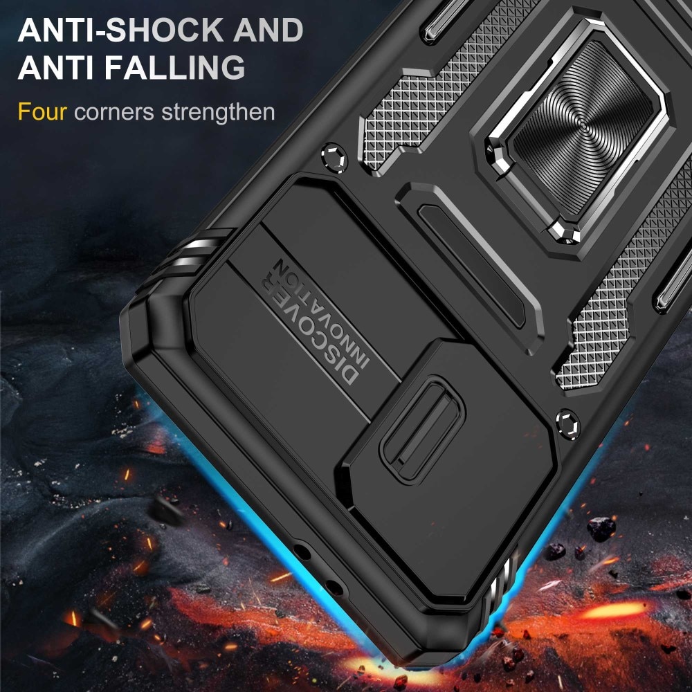 Funda híbrida Ring y Protector Cámara Samsung Galaxy S21 Negro