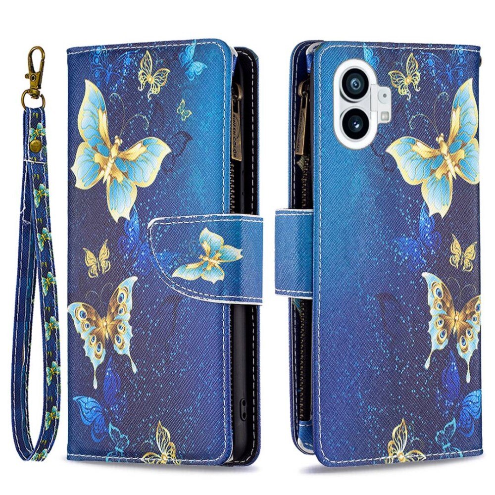 Funda tipo billetera Nothing Phone 1 Mariposas azules