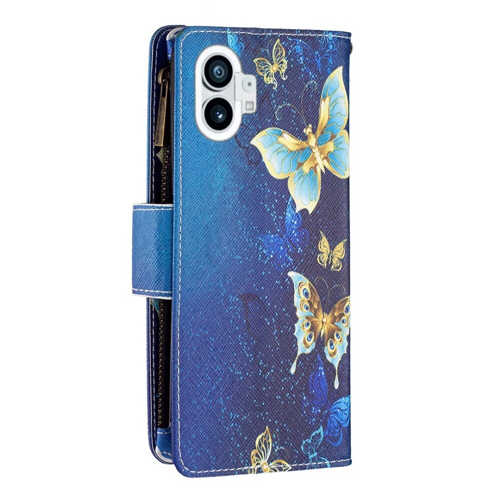 Funda tipo billetera Nothing Phone 1 Mariposas azules