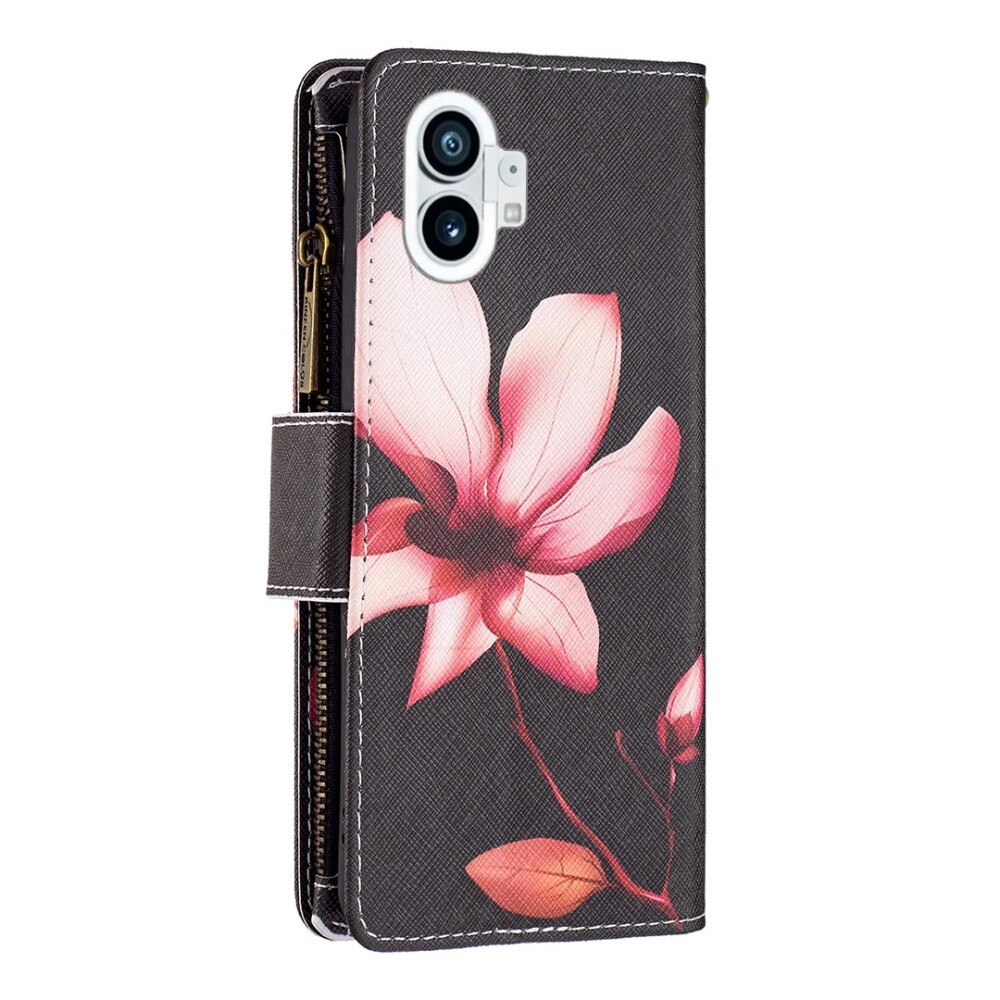 Funda tipo billetera Nothing Phone 1 Flor rosa