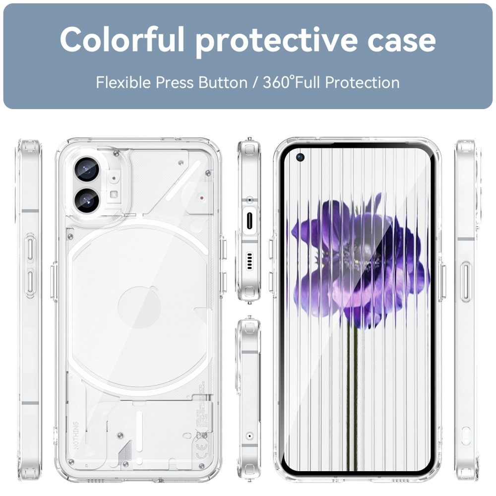 Funda híbrida Crystal Hybrid para Nothing Phone 1, transparente