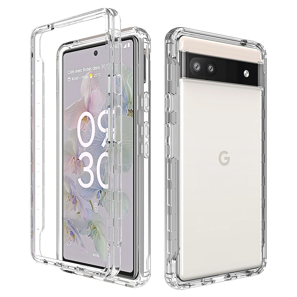 Funda con cobertura total Google Pixel 6a transparente