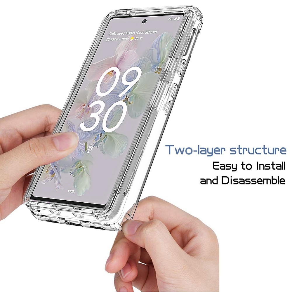 Funda con cobertura total Google Pixel 6a Transparente