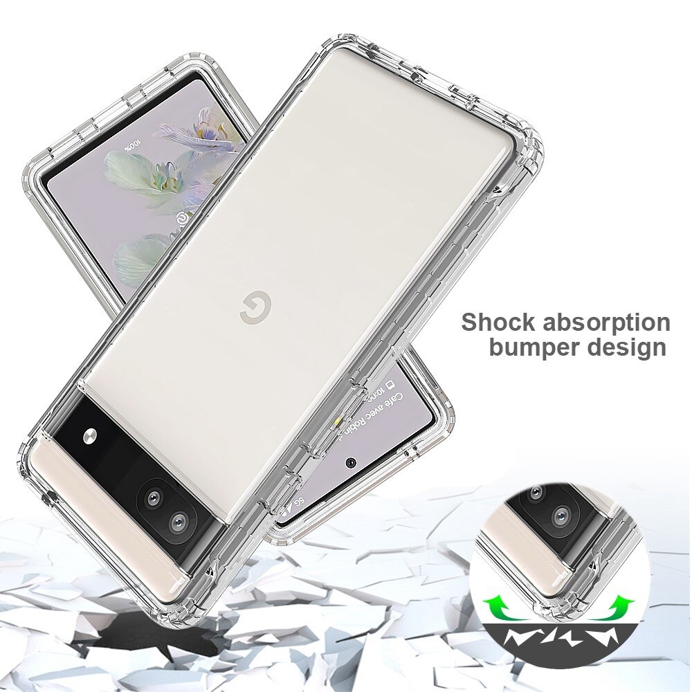 Funda con cobertura total Google Pixel 6a transparente