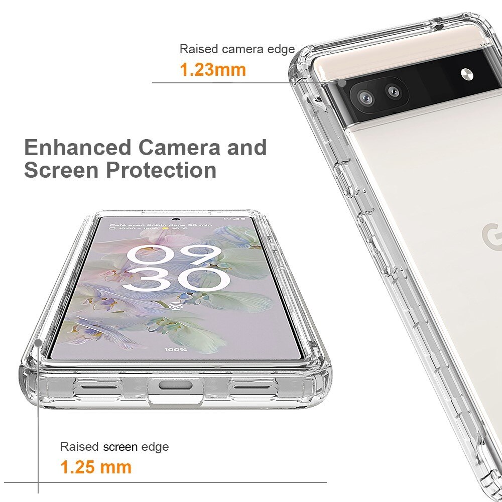 Funda con cobertura total Google Pixel 6a Transparente