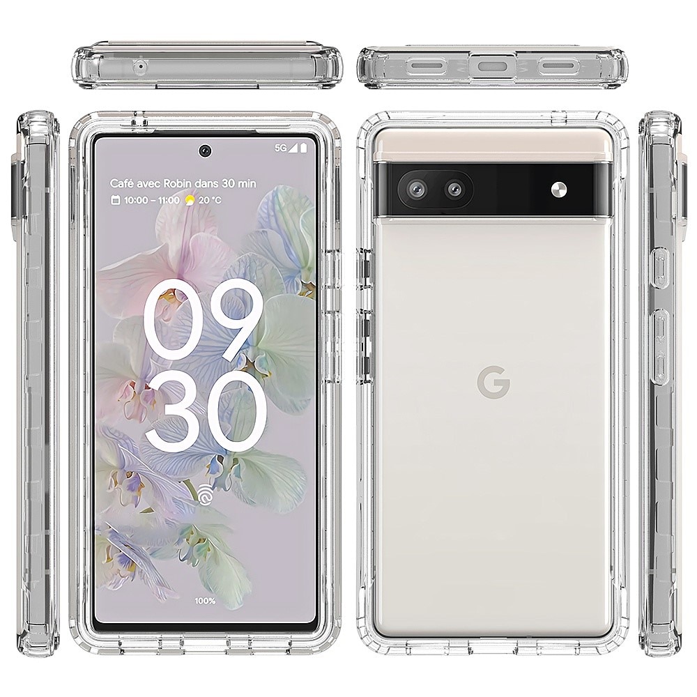 Funda con cobertura total Google Pixel 6a Transparente