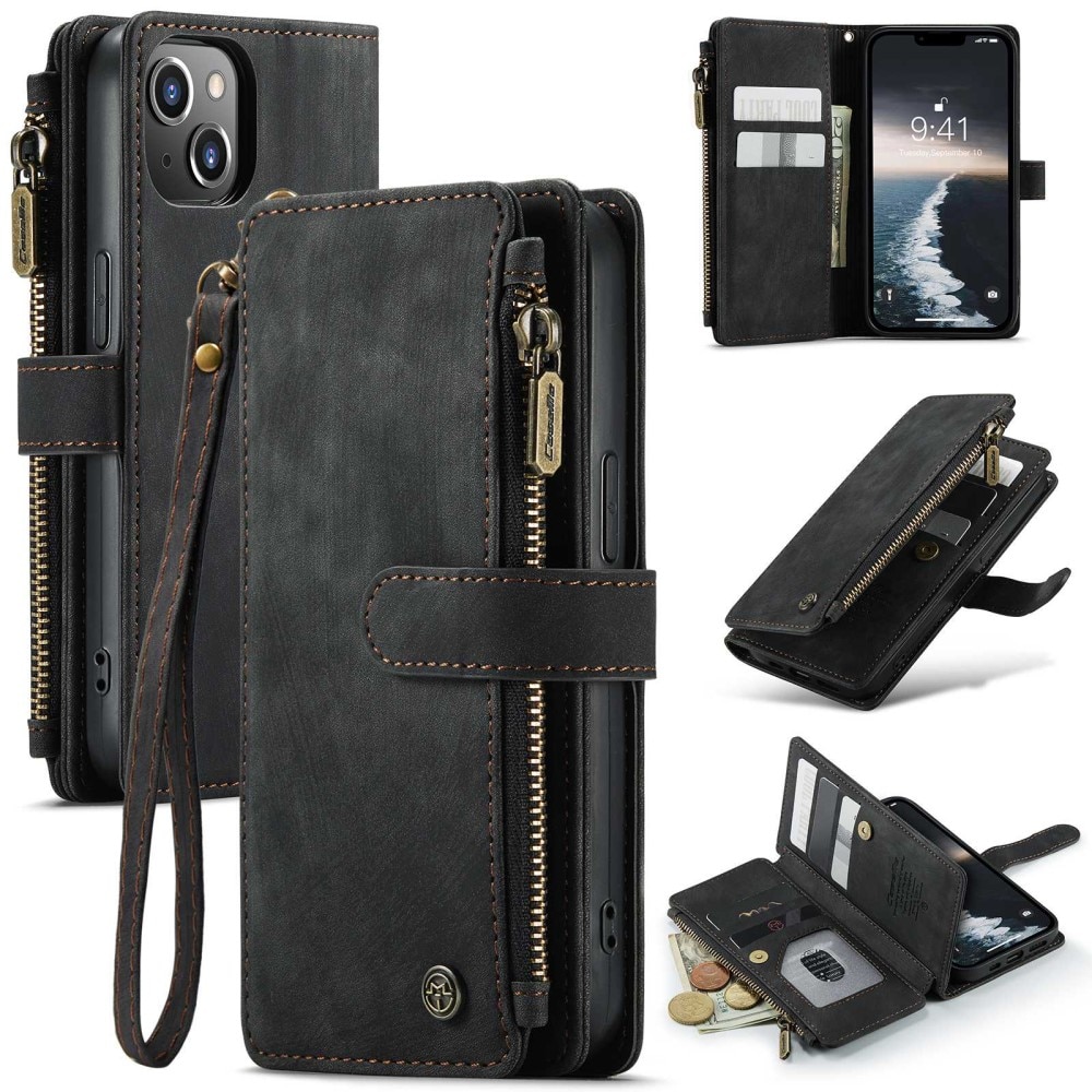 Cartera Zipper iPhone 14 Negro