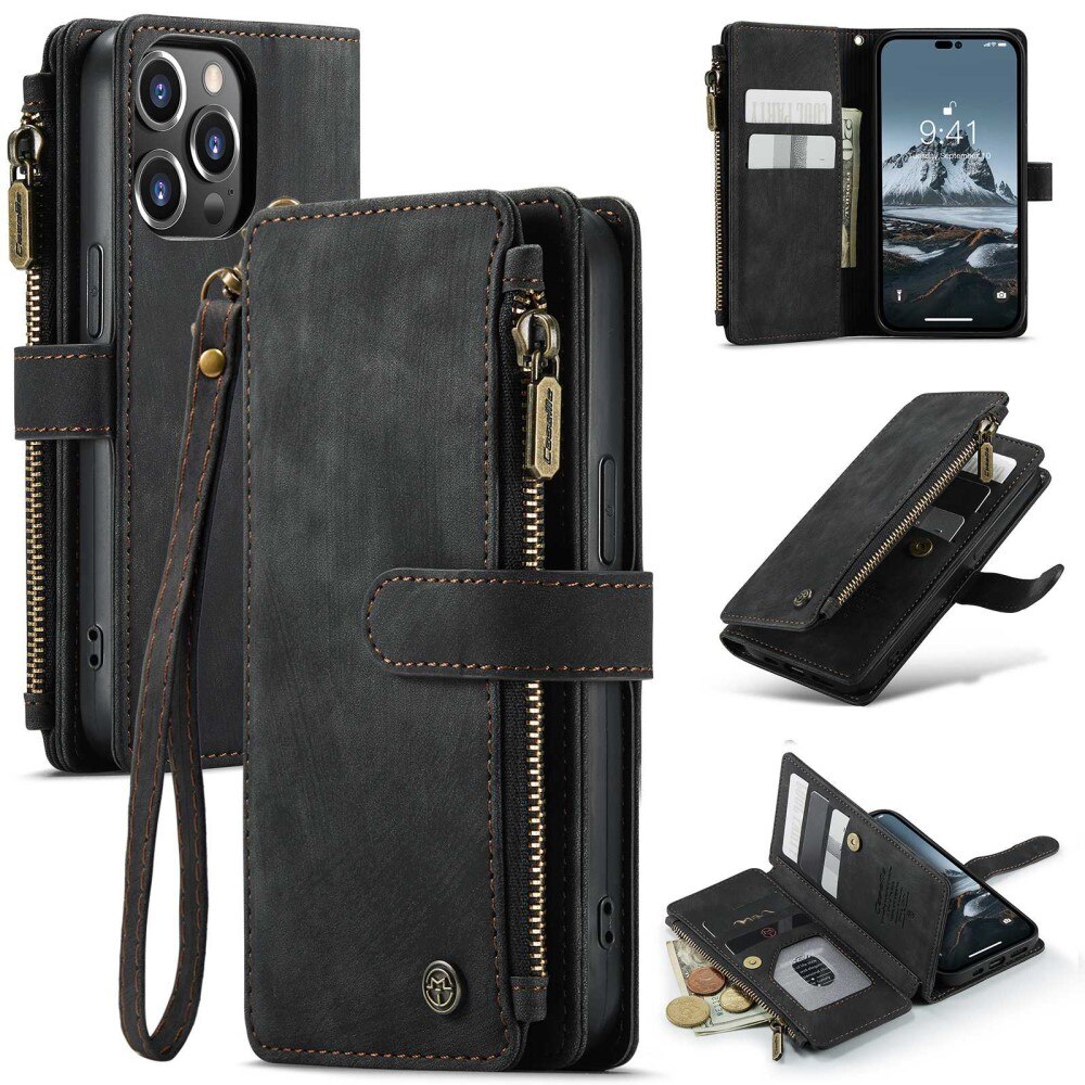 Cartera Zipper iPhone 14 Pro Negro