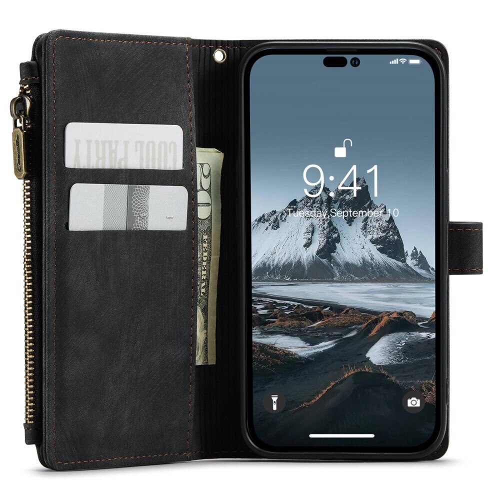 Cartera Zipper iPhone 14 Pro Negro