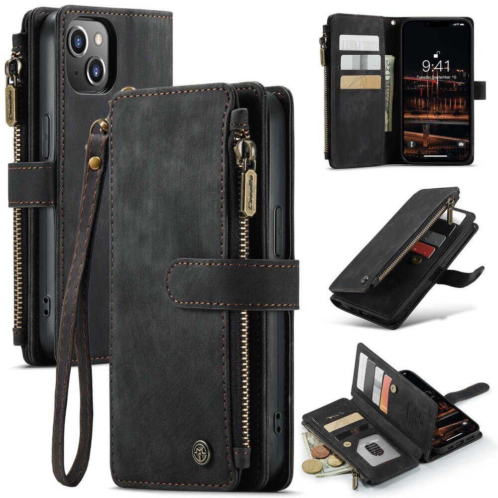 Cartera Zipper iPhone 14 Plus Negro