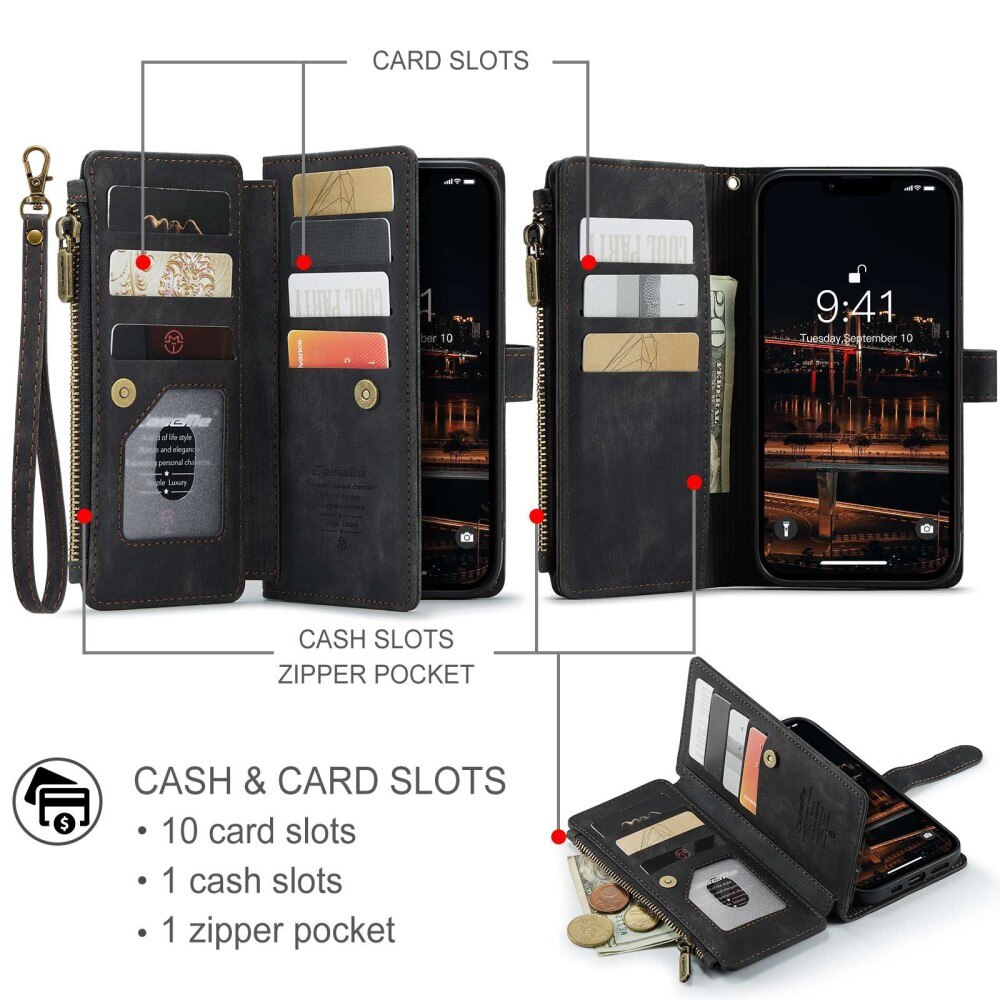 Cartera Zipper Apple iPhone 14 Plus Negro
