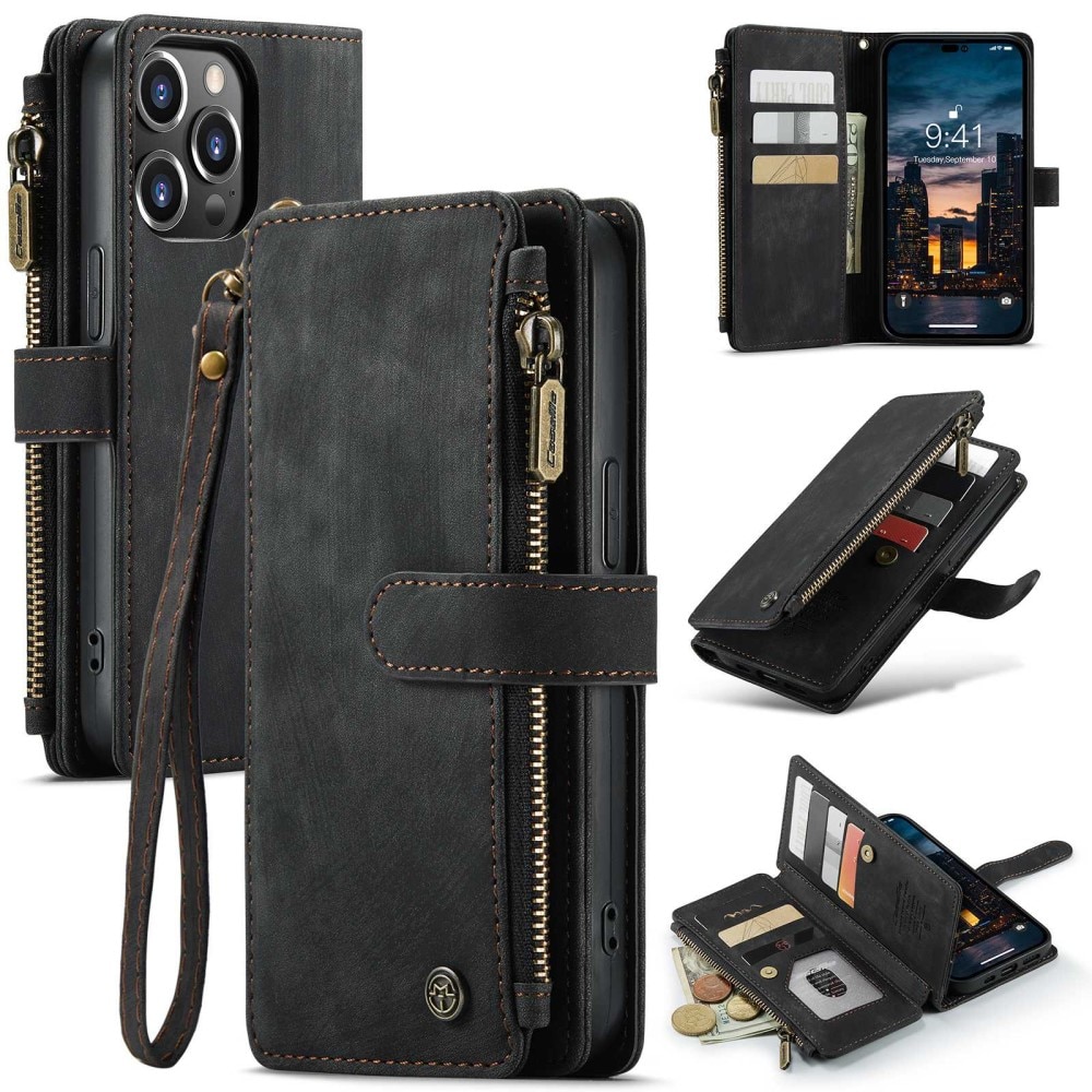 Cartera Zipper iPhone 14 Pro Max Negro