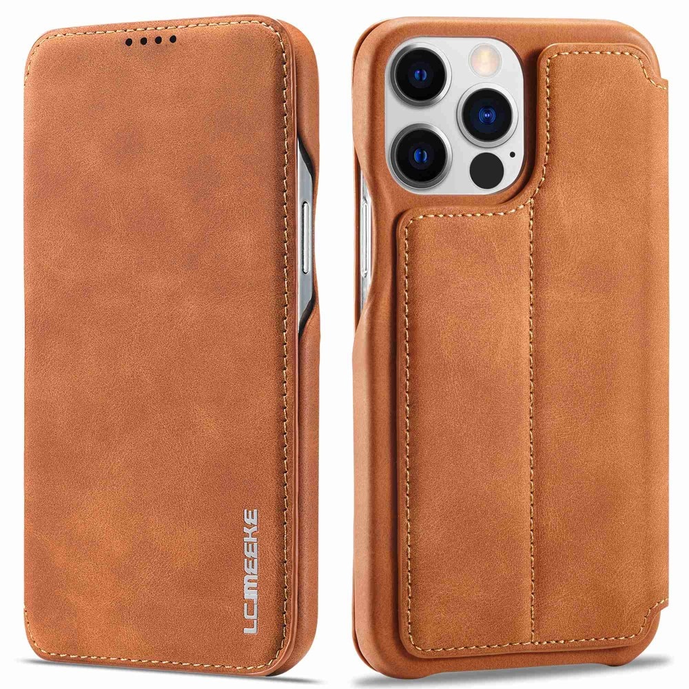 Funda delgada con solapa iPhone 14 Pro Max Coñac