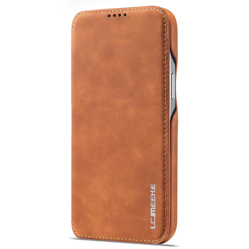 Funda delgada con solapa iPhone 14 Pro Max Coñac