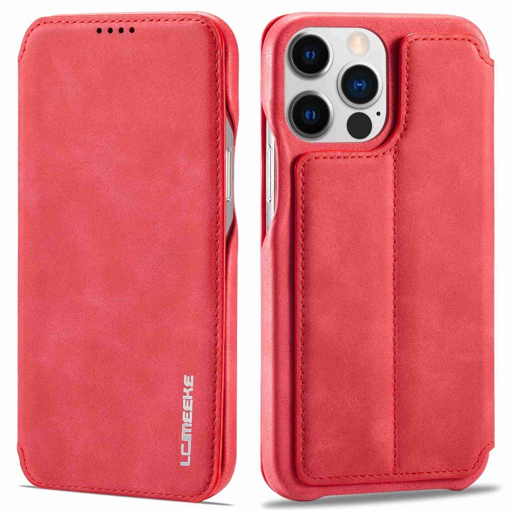 Funda delgada con solapa iPhone 14 Pro Max Rojo