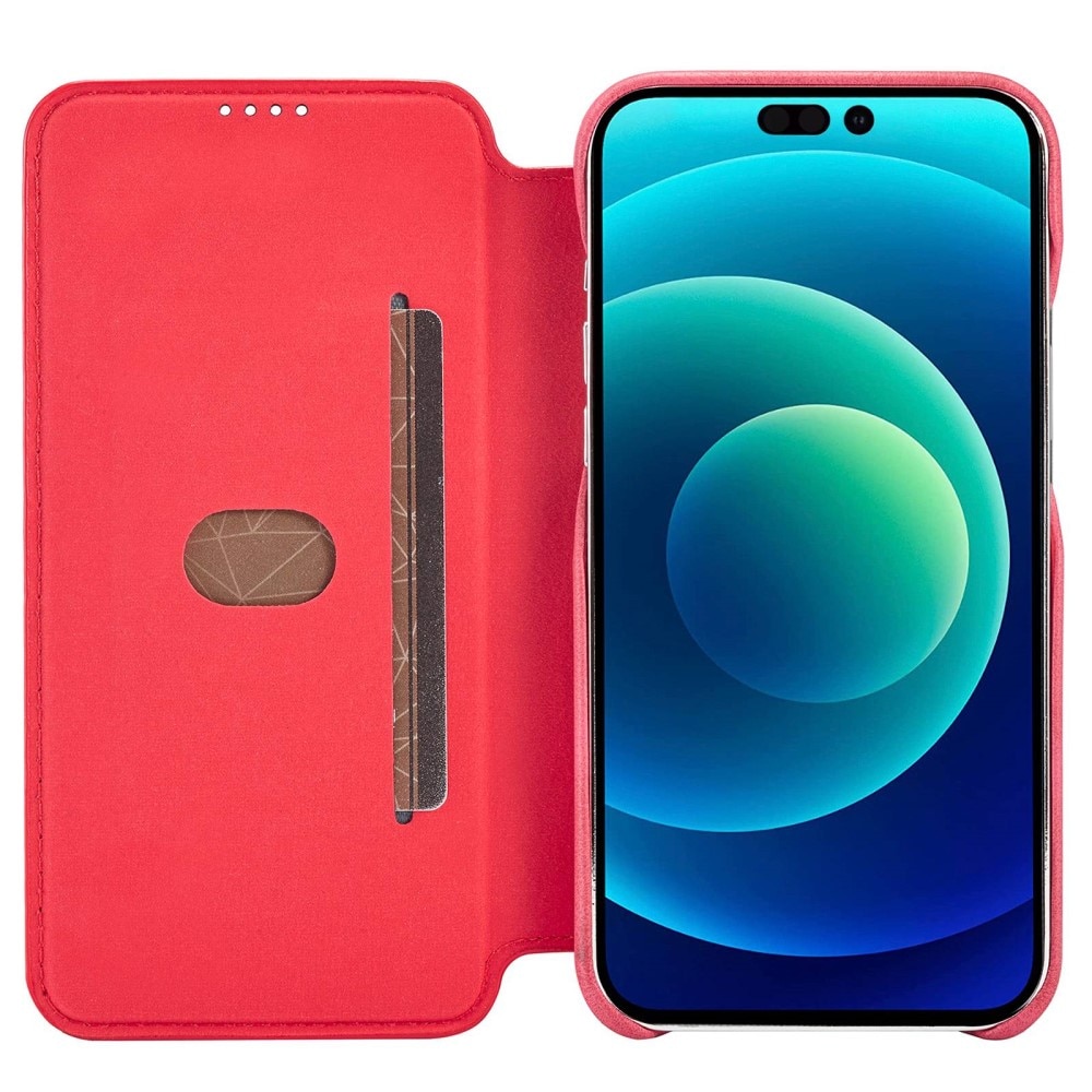 Funda delgada con solapa iPhone 14 Pro Max Rojo