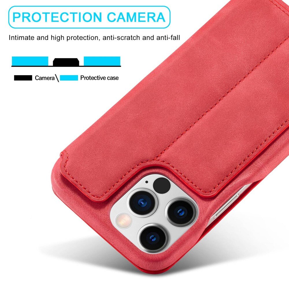 Funda delgada con solapa iPhone 14 Pro Max Rojo