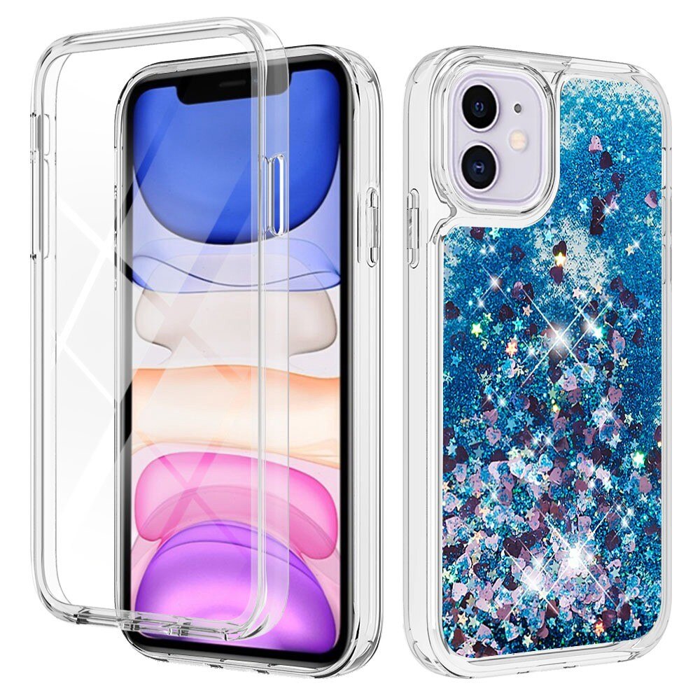 Funda Full Protection Glitter Powder TPU iPhone 11 Azul