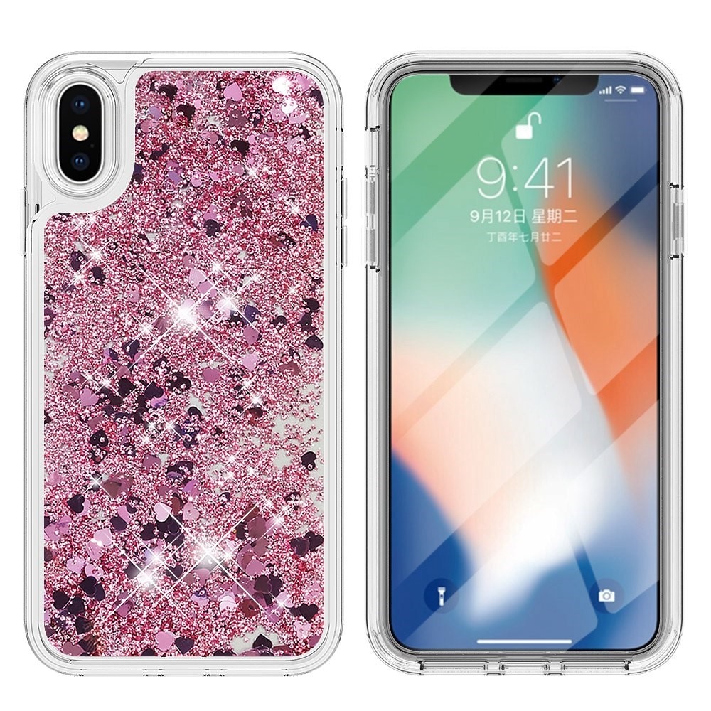 Funda Glitter Powder TPU iPhone X/XS Oro rosa