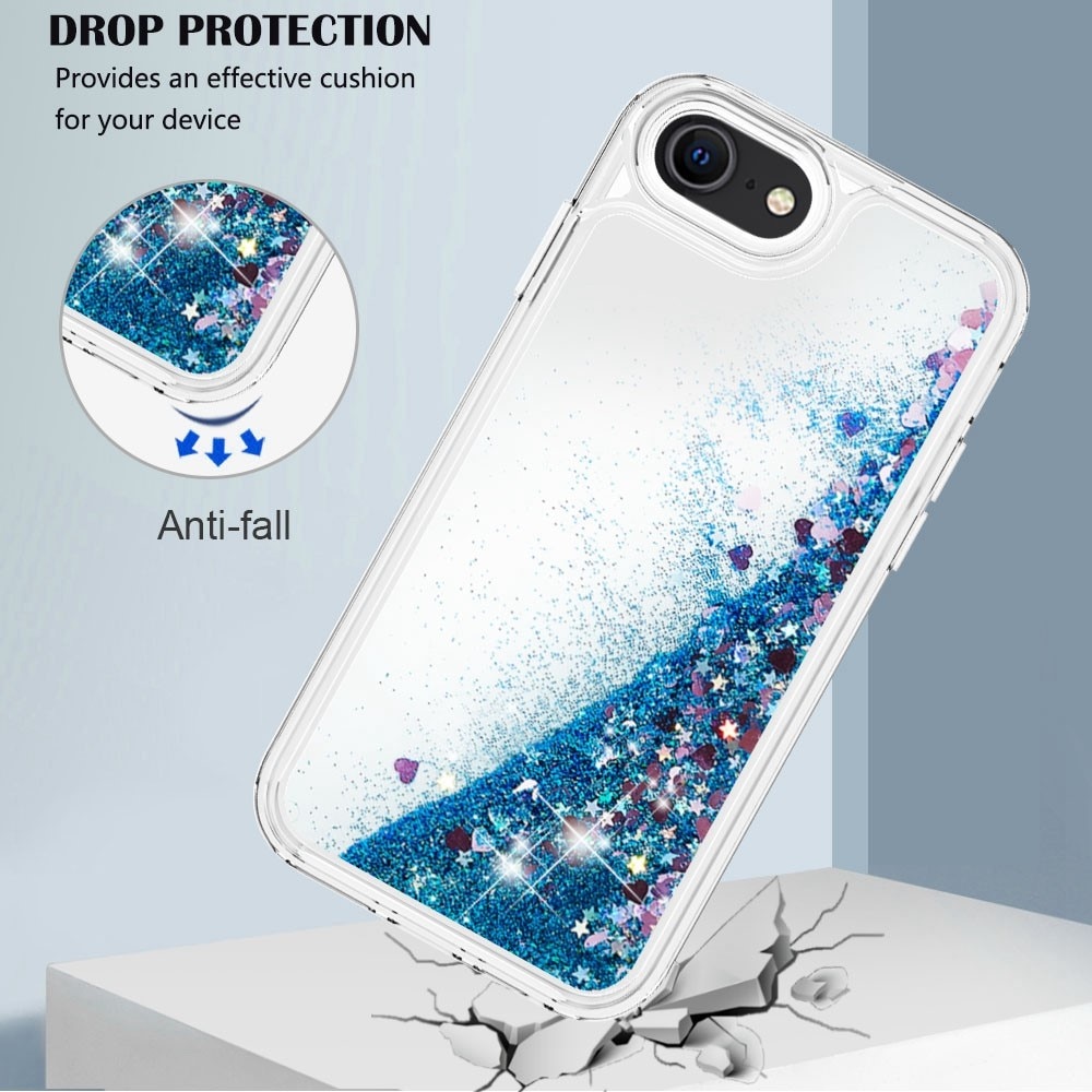 Funda Full Protection Glitter Powder TPU iPhone 7/8/SE azul