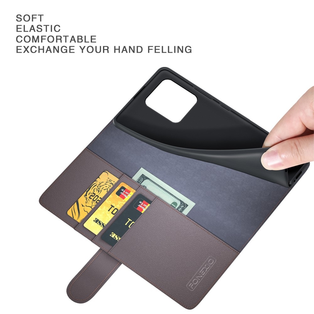 Funda de cuero genuino Motorola Edge 50 Ultra, Negro