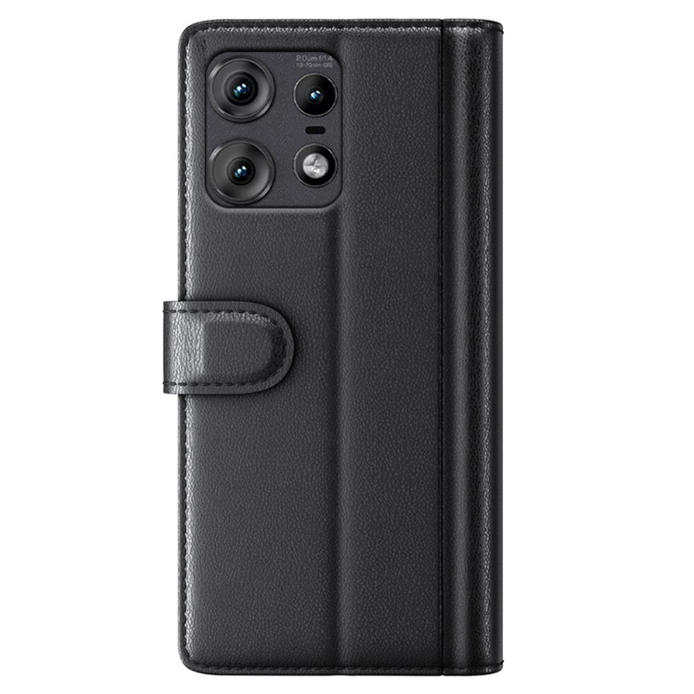 Funda de cuero genuino Motorola Edge 50 Pro, Negro