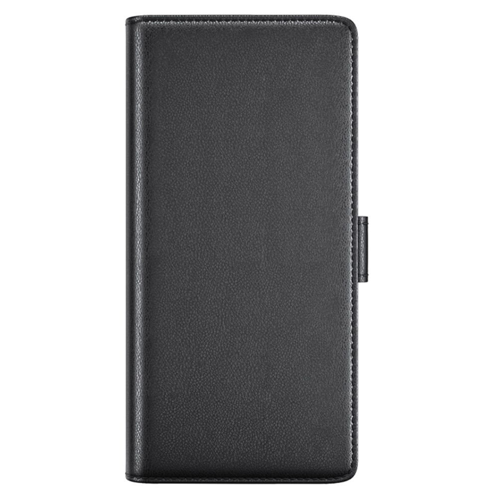 Funda de cuero genuino Motorola Edge 50 Fusion, Negro