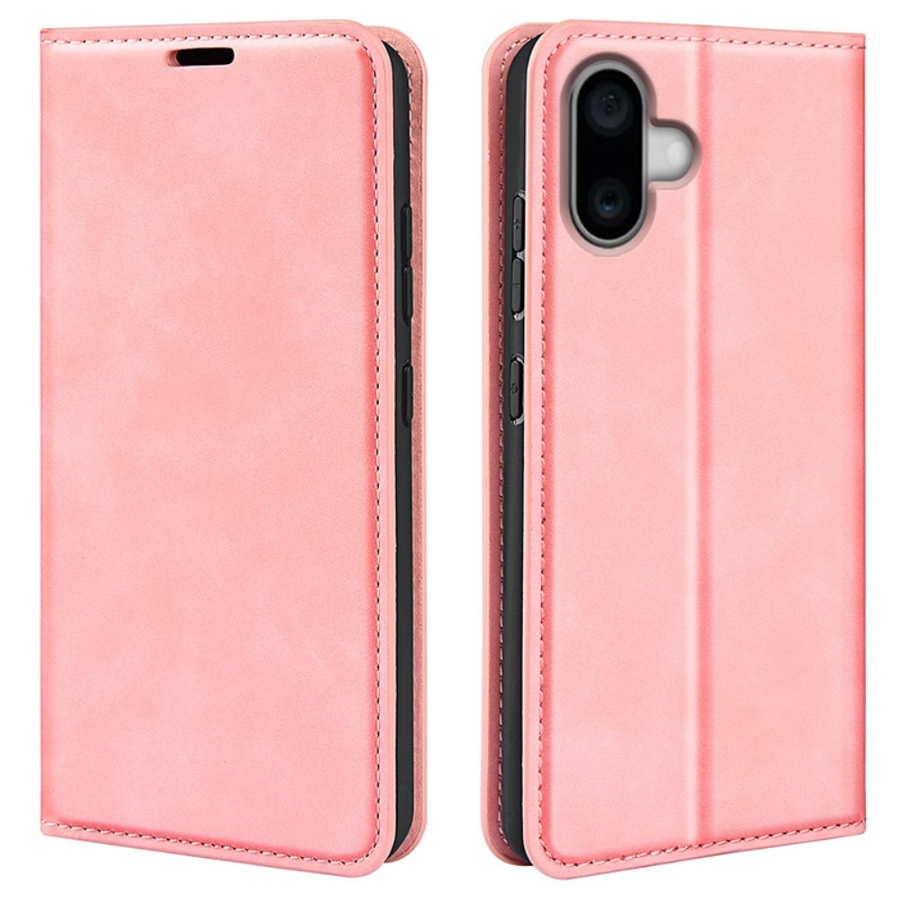 Funda delgada cartera iPhone 16 Rosa