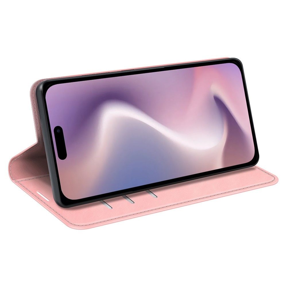 Funda delgada cartera iPhone 16 Rosa