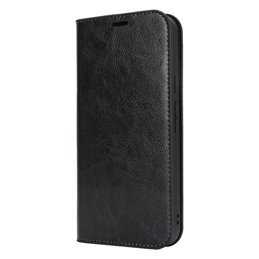 Funda cartera de cuero genuino Google Pixel 9 Negro