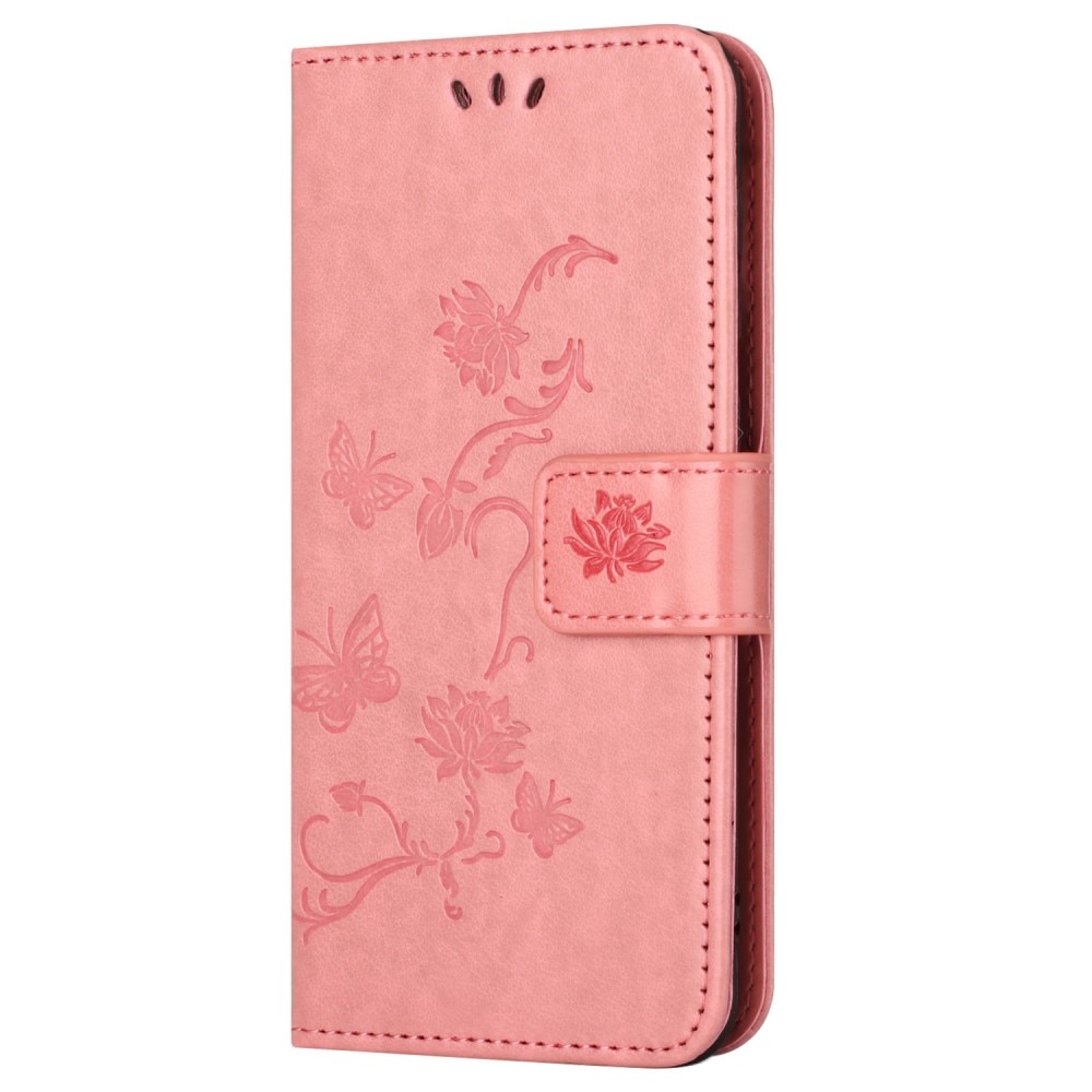 Funda de Cuero con Mariposas Samsung Galaxy S24 FE, Verde