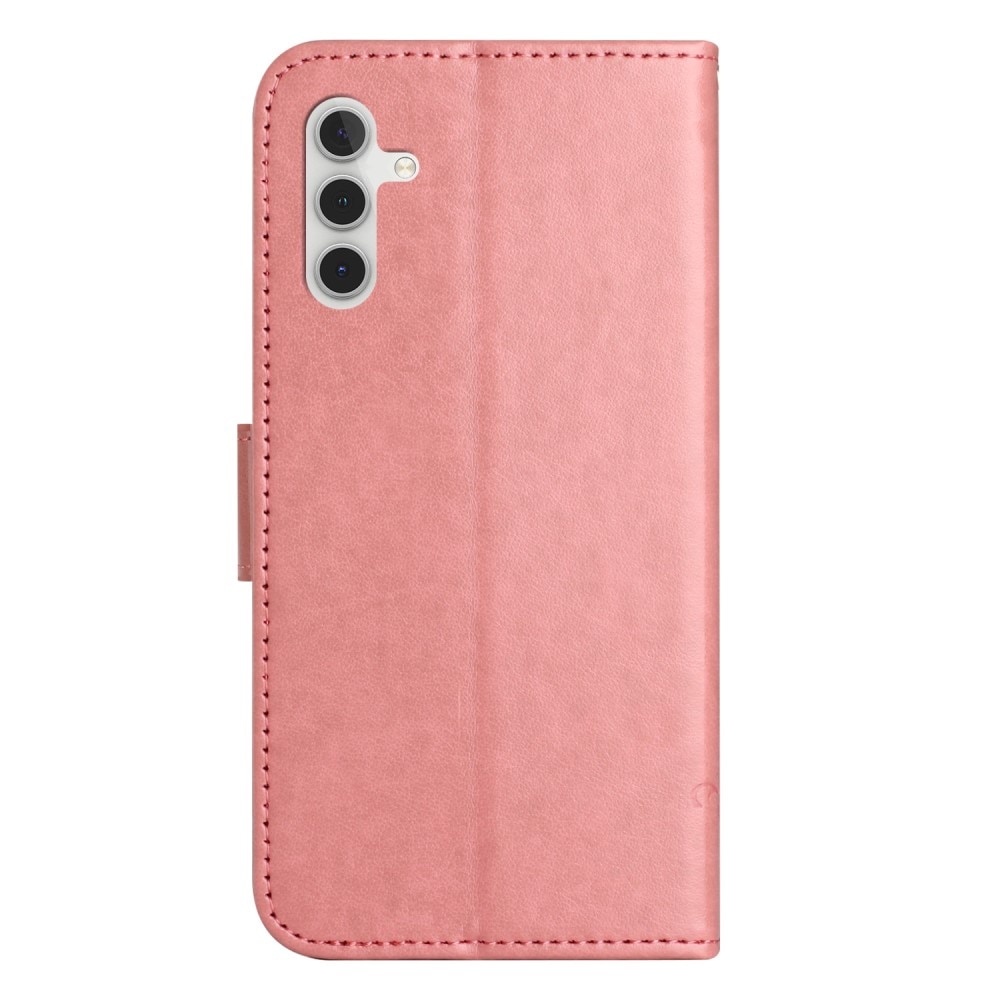 Funda de Cuero con Mariposas Samsung Galaxy S24 FE, Verde